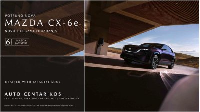Autocentar Kos: Potpuno nova Mazda CX-6e - novo lice samopouzdanja